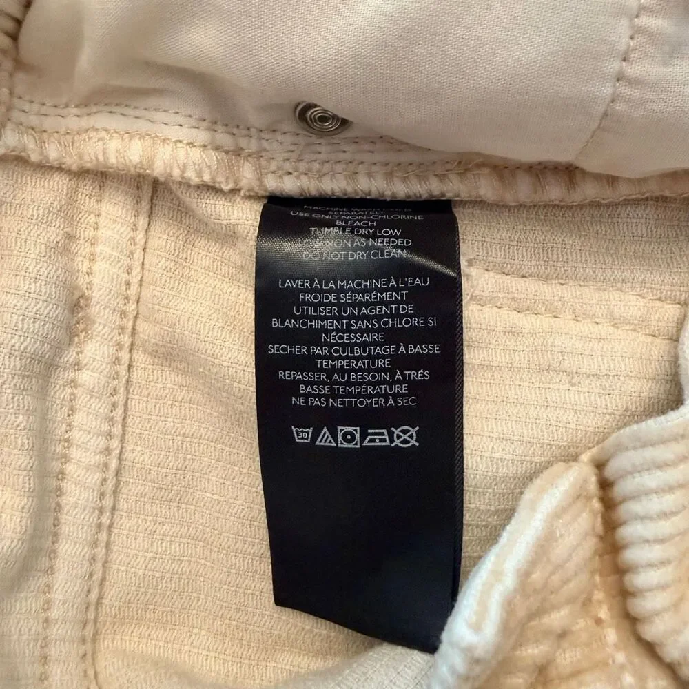 BDG Urban Outfitters High & Wide 100% Cotton Corduroy Pants Beige Size 25